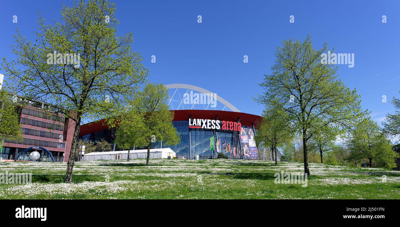 Colonia, Germania 17 aprile 2022: Lanxess Arena la più grande arena coperta della Germania Foto Stock