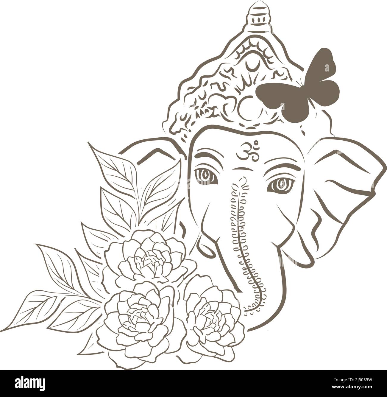 Lord Ganesha, vettore Illustrazione Vettoriale