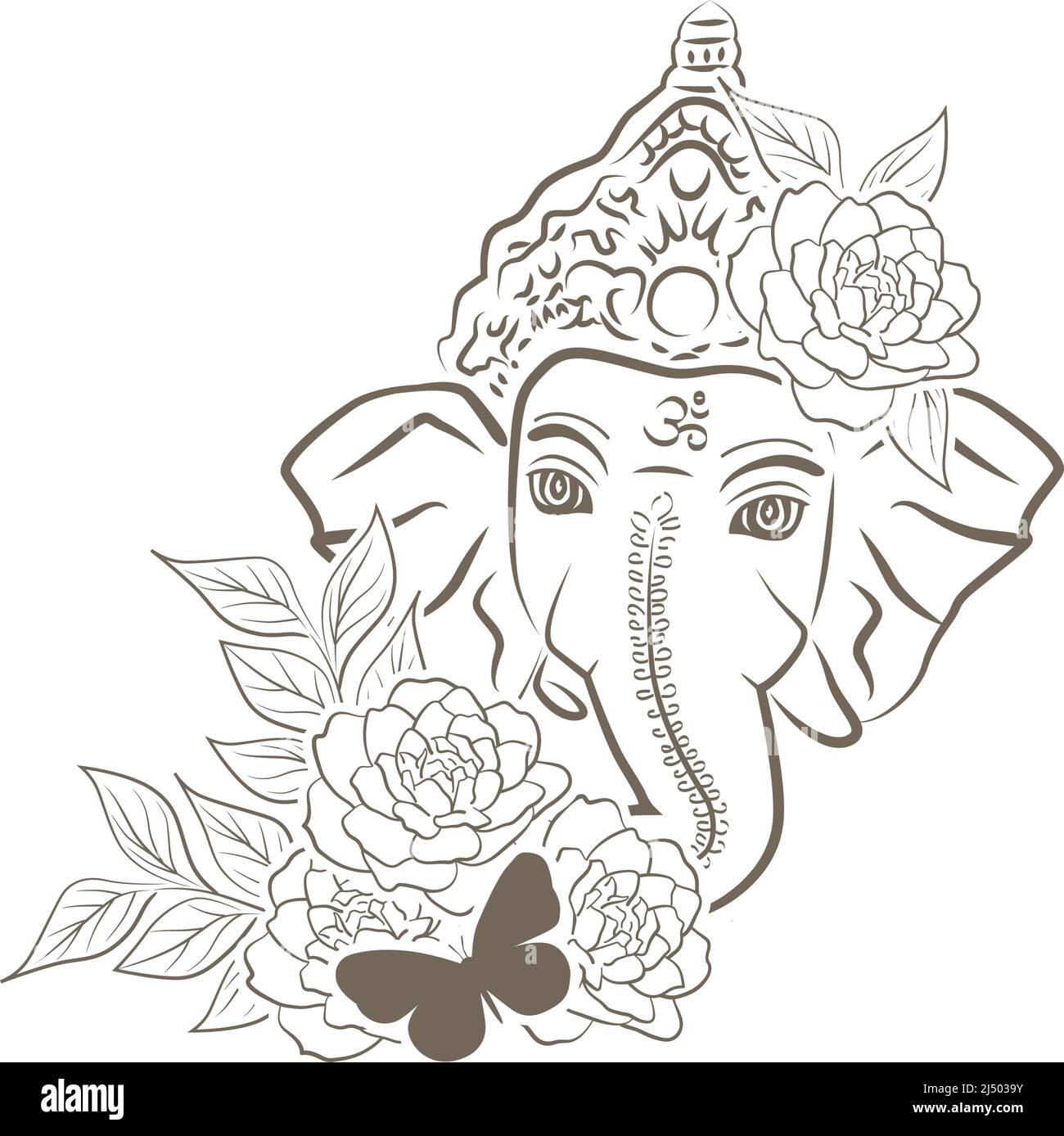 Lord Ganesha, vettore Illustrazione Vettoriale