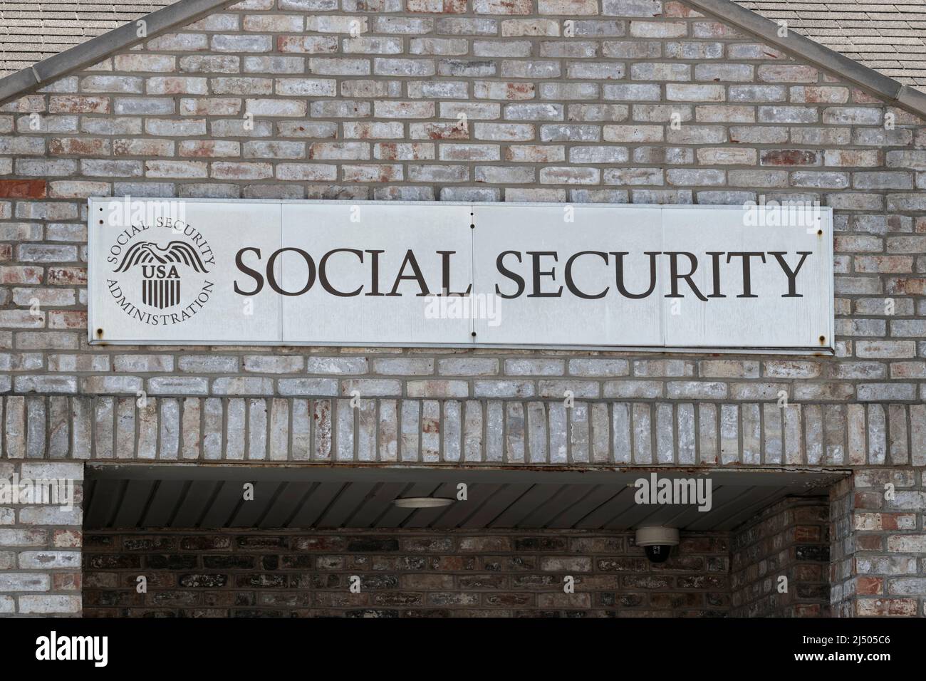 Richmond - Circa Aprile 2022: Ramo dell'Amministrazione della sicurezza sociale. L’SSA amministra i benefici di pensionamento, disabilità e superstiti. Foto Stock