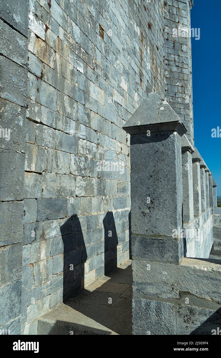 Donjon - Torre de Menagem nel Castello di Beja. Alentejo, Portogallo Foto Stock