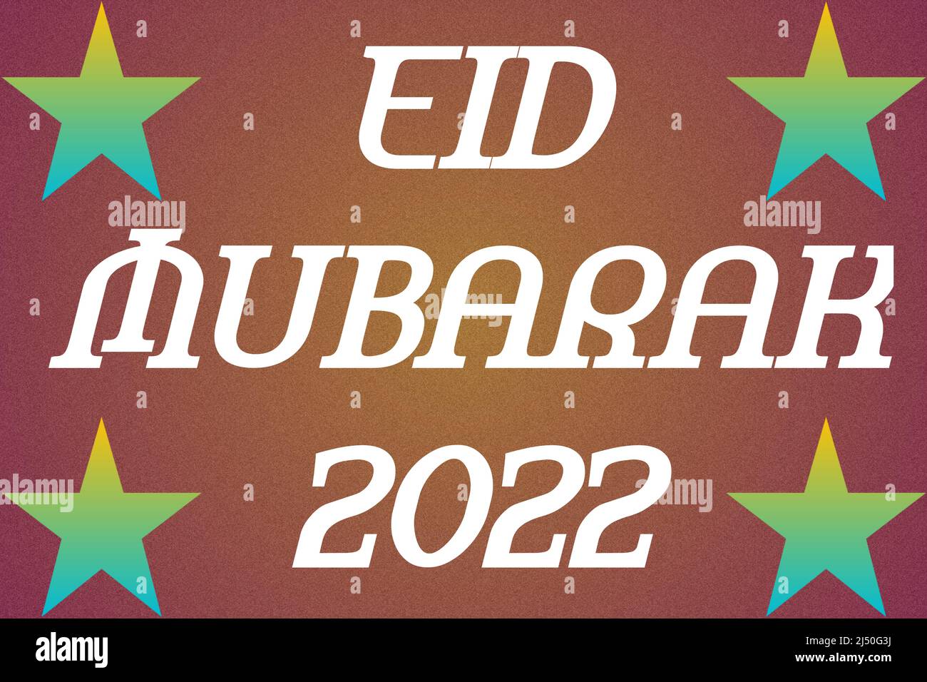 EID Mubarak cartolina Illustrazione, vettore cartoon Ramadan Kareem Ramazan che desidera per il festival islamico per banner, poster, sfondo, flyer, illu Foto Stock