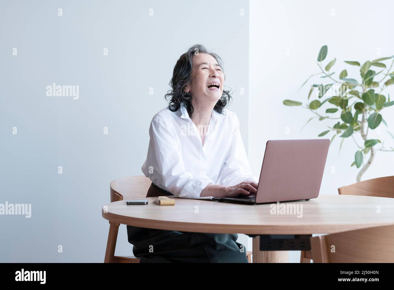 Sorridente Business donna Foto Stock
