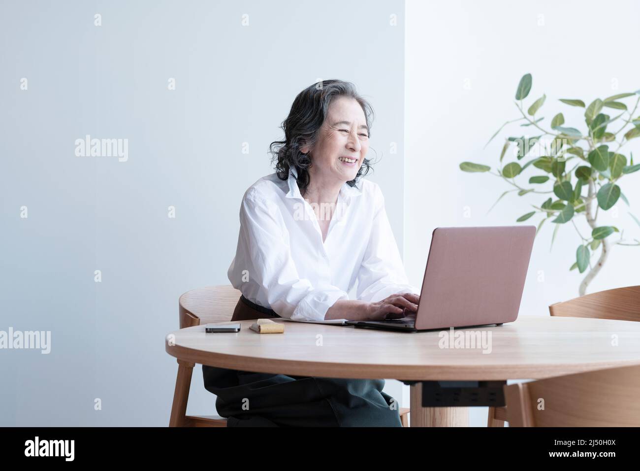 Sorridente Business donna Foto Stock