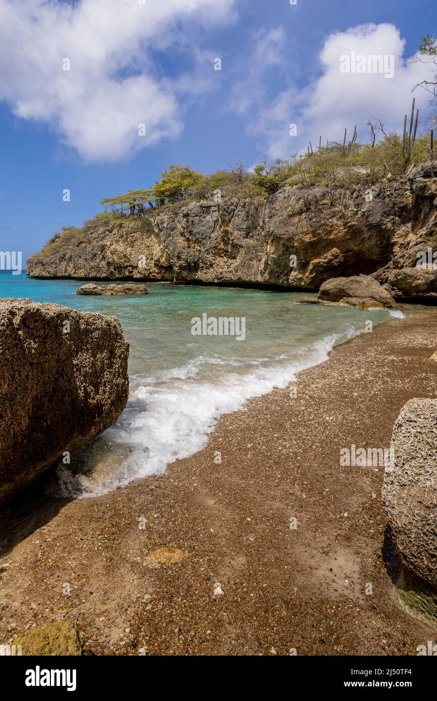 Vacanza a Playa Jeremi sull'isola caraibica di Curacao Foto Stock