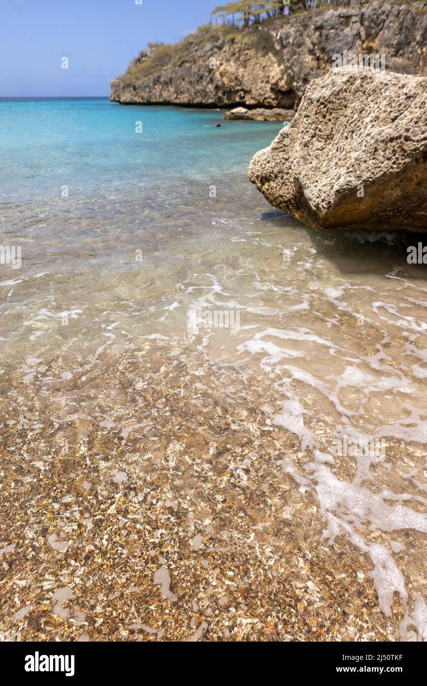 Vacanza a Playa Jeremi sull'isola caraibica di Curacao Foto Stock