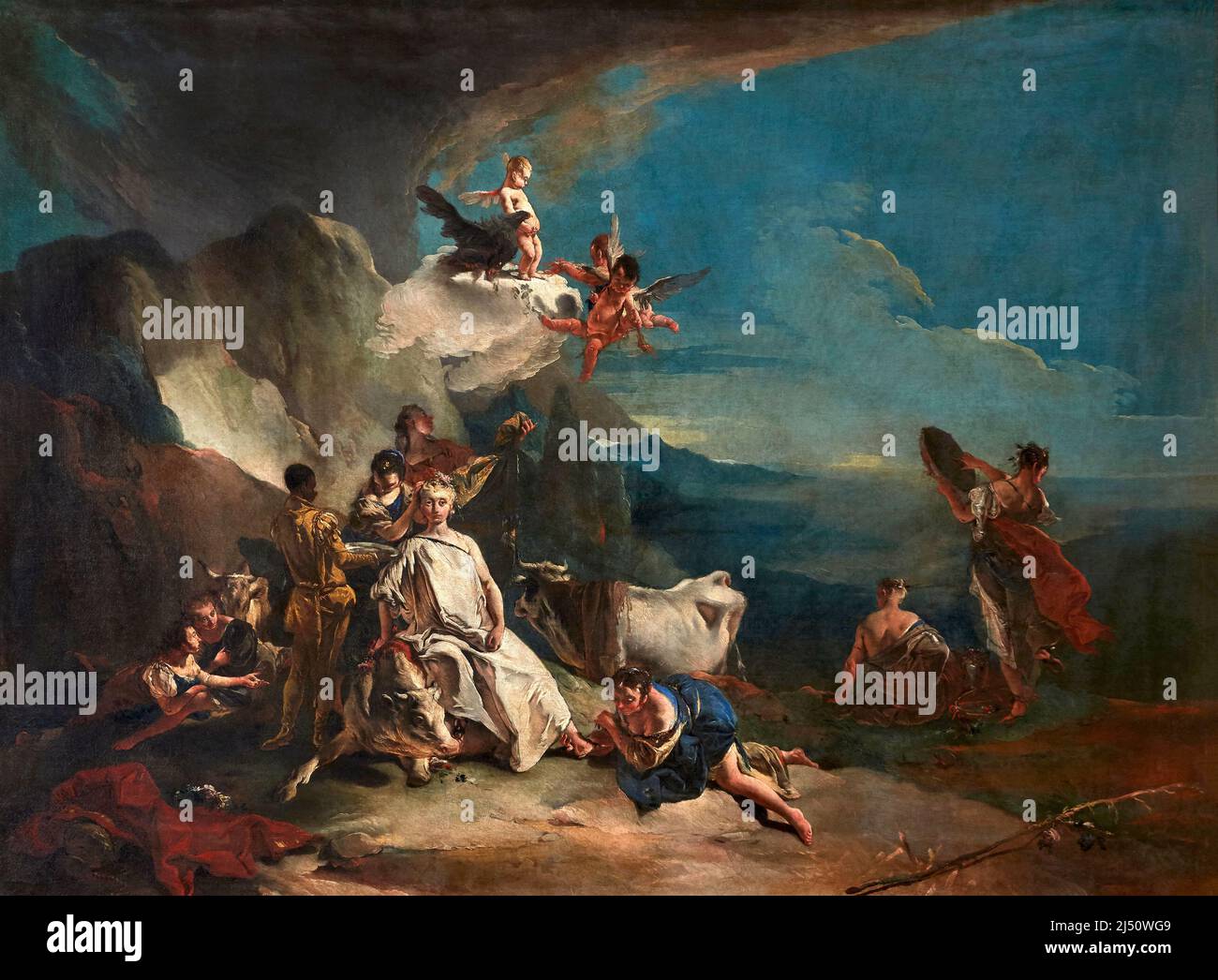 Rato di Europa - olio su tela - Giambattista Tiepolo - 1735 - Venezia, Gallerie dell’Accademia Foto Stock