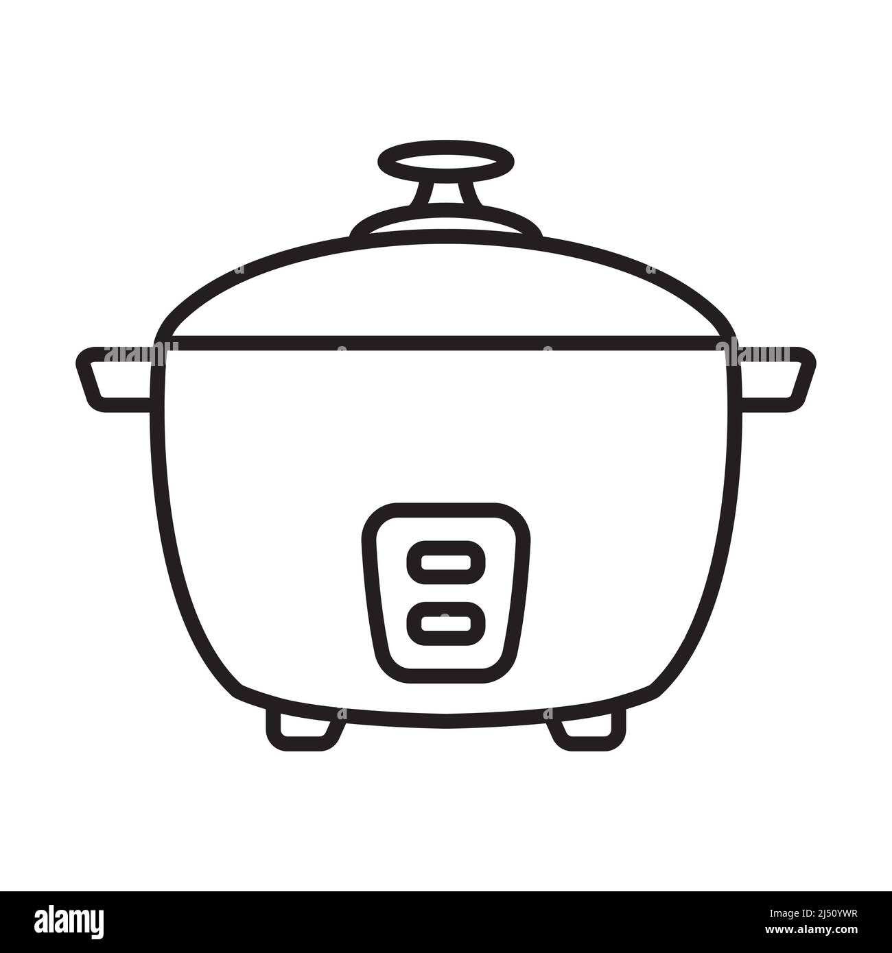 icona di rice cooker vettore per disegno grafico, logo, sito web, social media, app mobile, Illustrazione dell'interfaccia utente Illustrazione Vettoriale