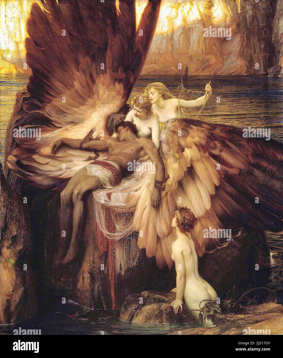 Herbert James Draper - il lamento per Icarus - 1898 Foto Stock