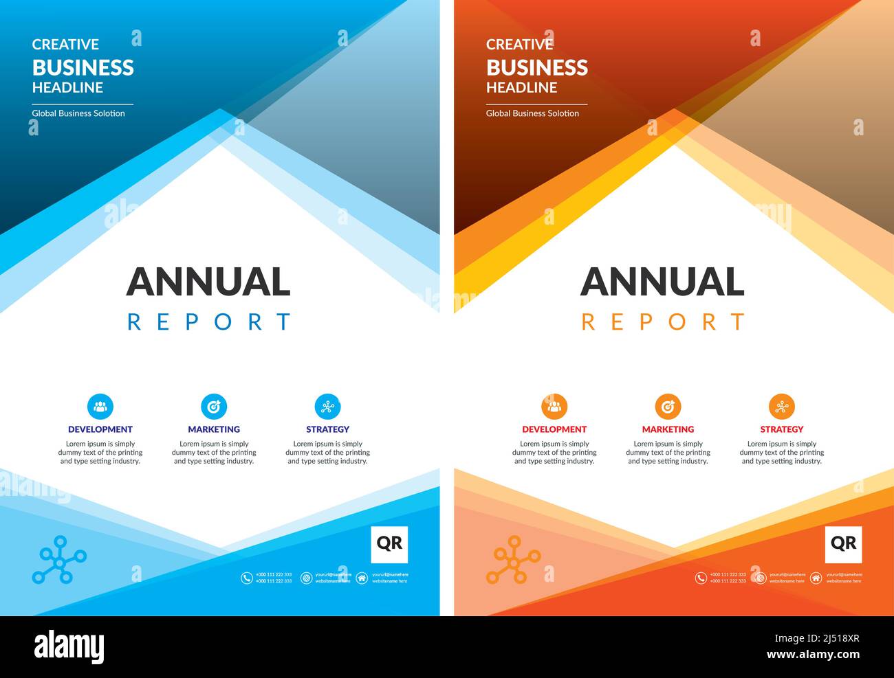 Modern Annual Report Catalog Cover Design Template dept to the flyer, brochure, catalogue, magazine, cover, opuscolo, presentazione, sito web, banner, ecc. Illustrazione Vettoriale
