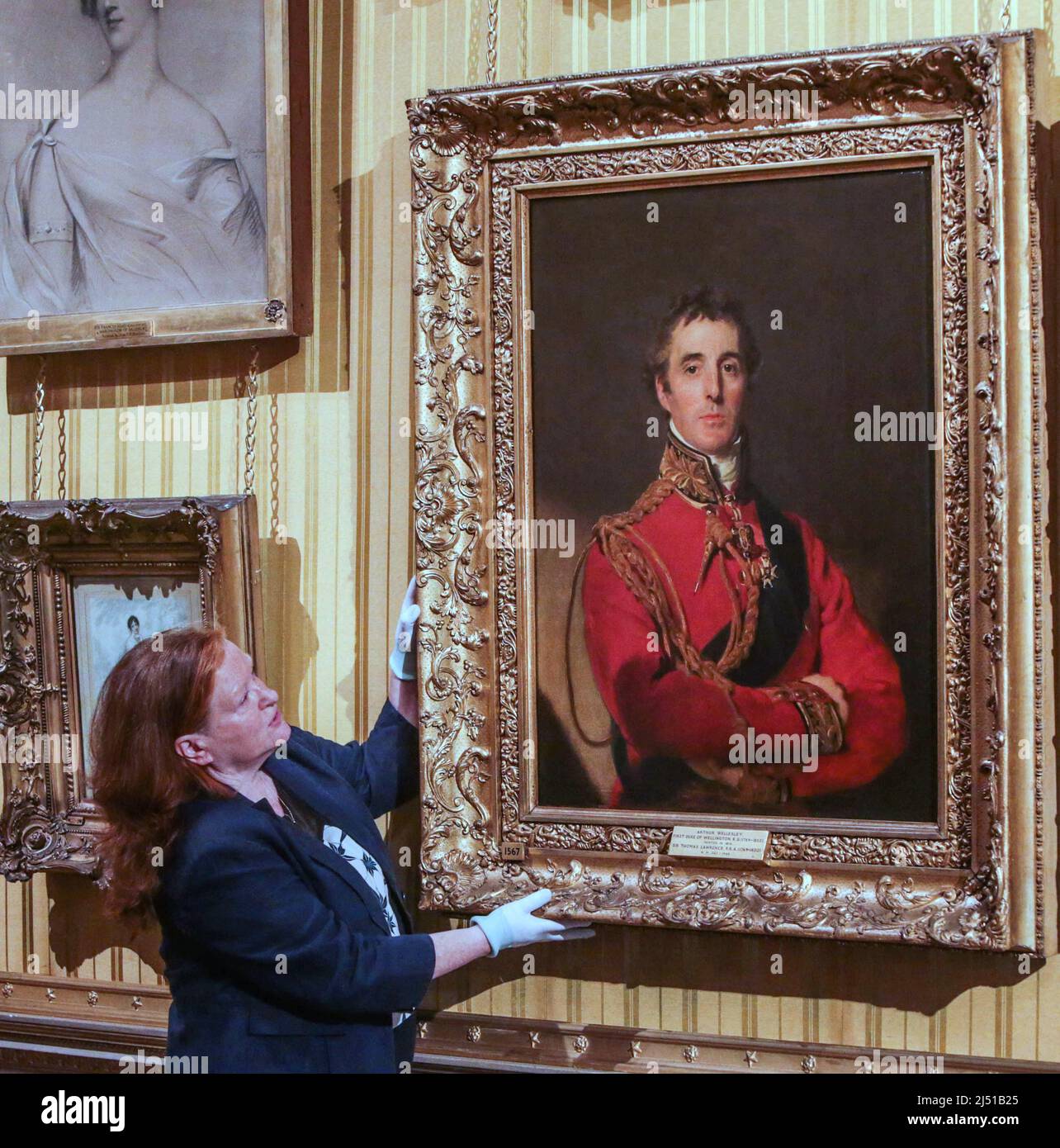 Le donne di wellington nella sua mostra sulla vita immagini e