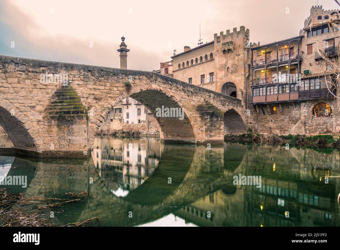 Vista di Valderrobres, borgo medievale Valderrobres, Teruel, Spagna marzo, 23, 2022 Foto Stock