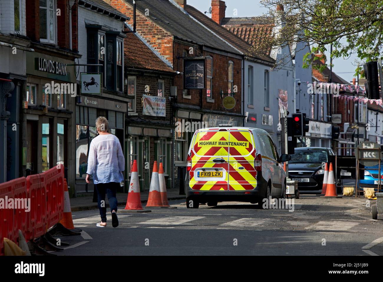Hallgate nel villaggio di Cottingham, East Yorkshire, Inghilterra Regno Unito Foto Stock