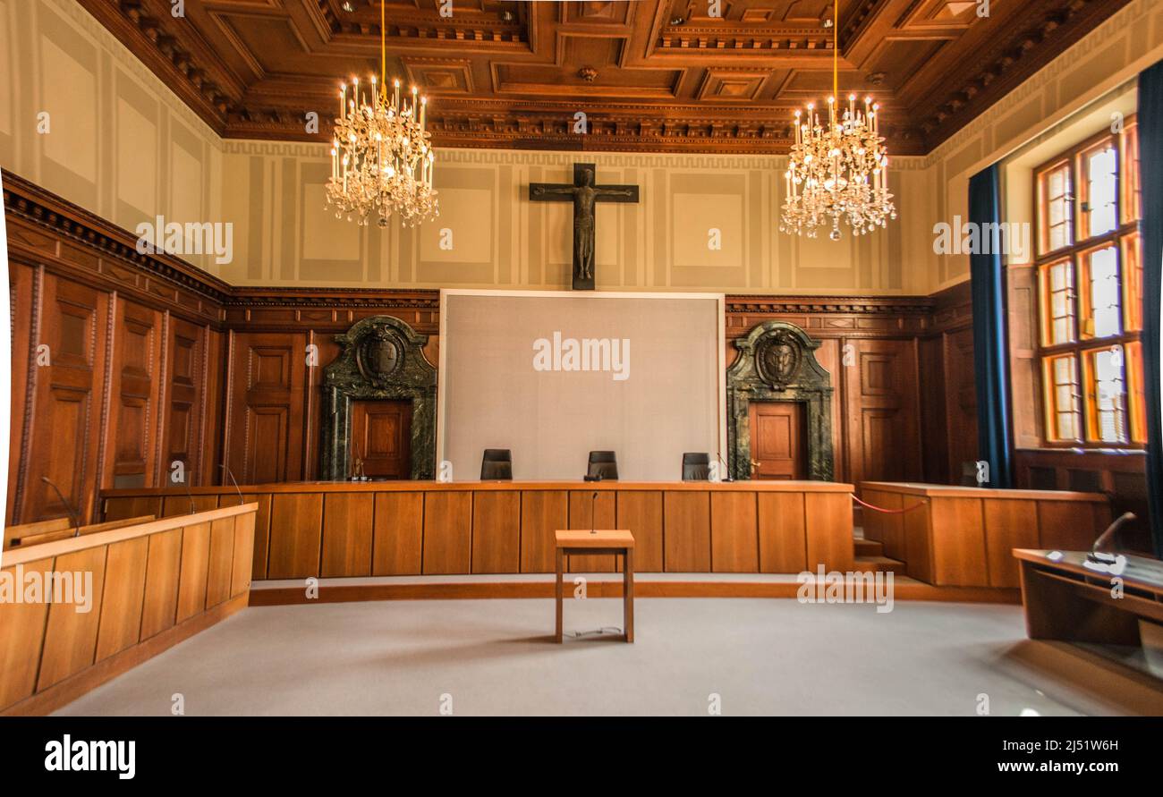 600, Memorium Norimberga Trials, Norimberga, Germania Foto Stock