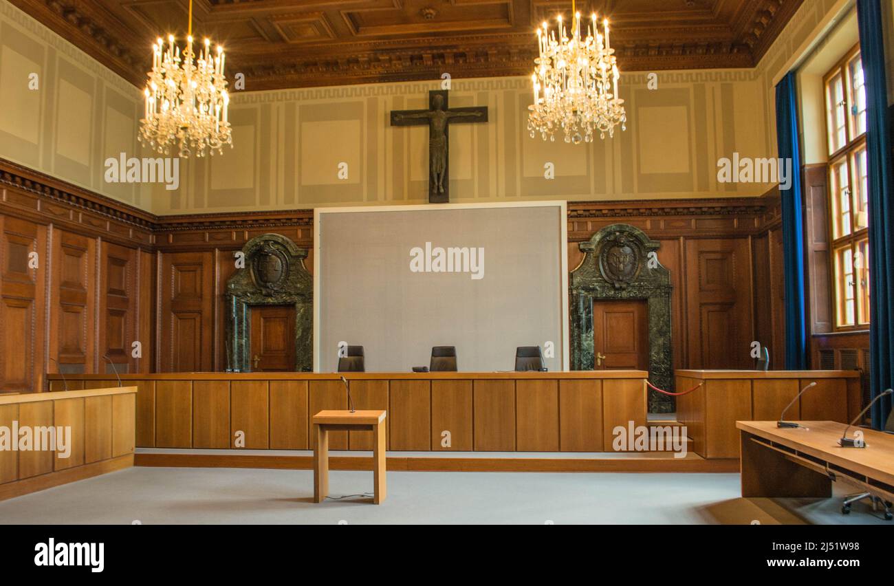 600, Memorium Norimberga Trials, Norimberga, Germania Foto Stock