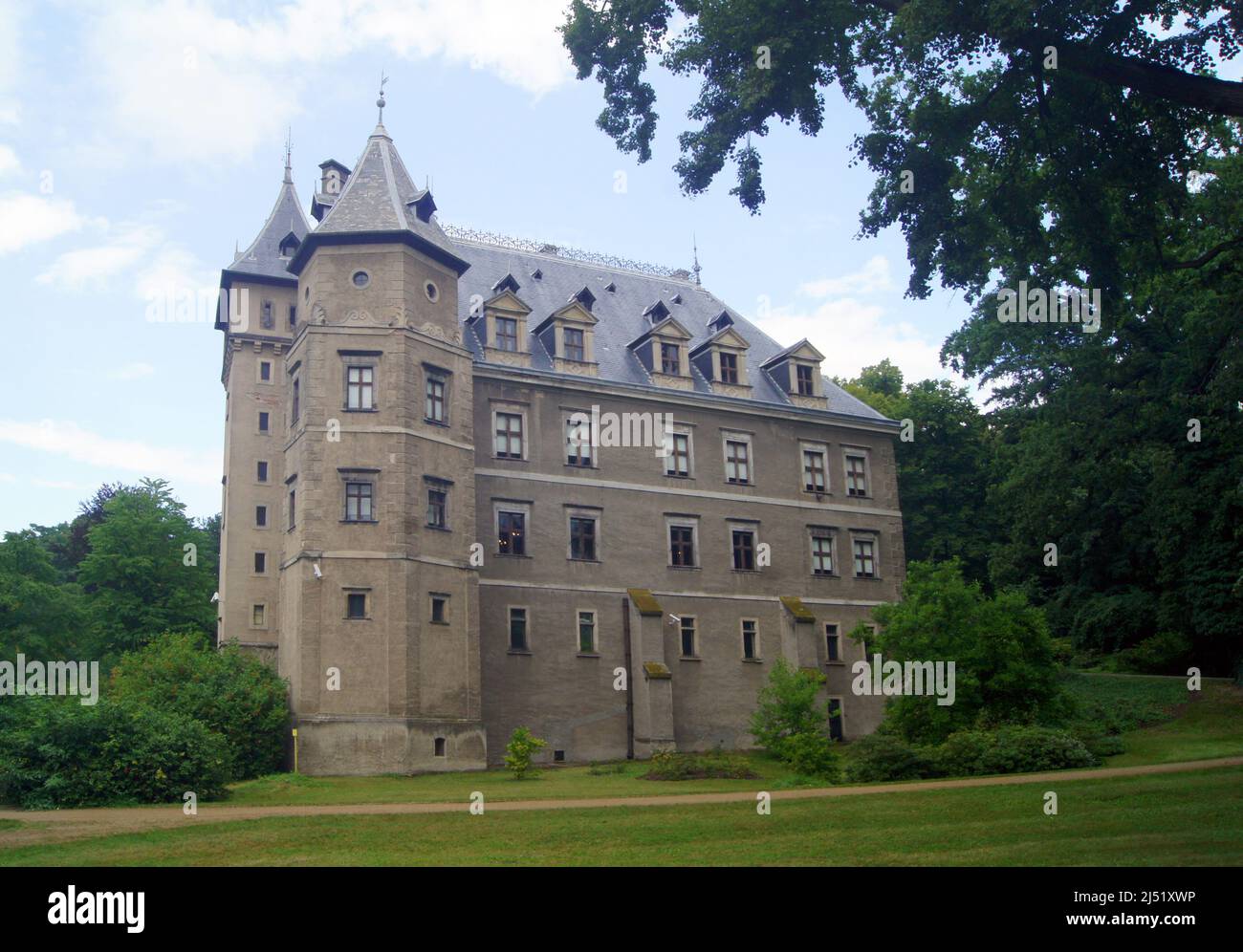 Poland.Gołuchów uno dei castelli, che sono anche noti come i castelli polacchi sulla Loira '', perché sono completamente modellati su di essi. Foto Stock