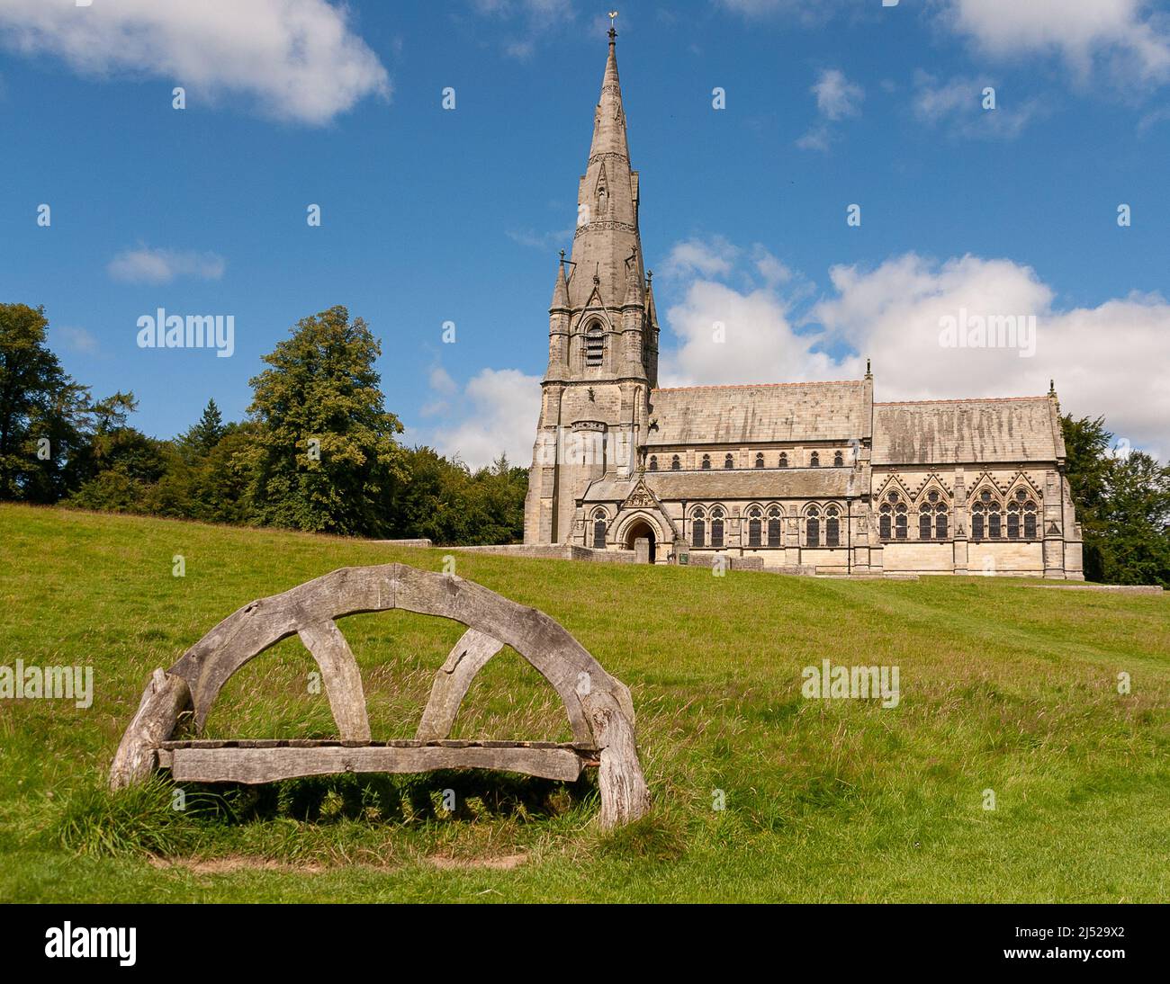 St. Mary's Church, Studley Royal, Studley Royal Deer Park, Ripon, North Yorkshire. Foto Stock