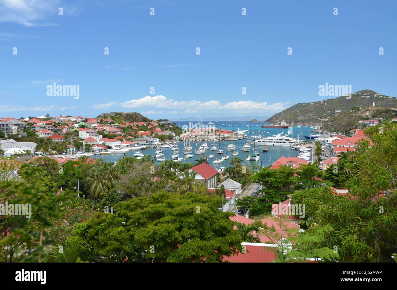 Gustavia, San Barth, una vista dall'alto Foto Stock