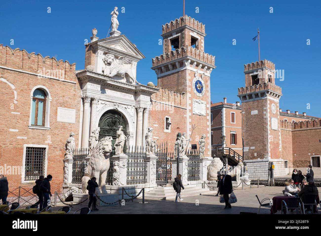 Porta Magna all'Arsenale Venezia Italia Foto Stock