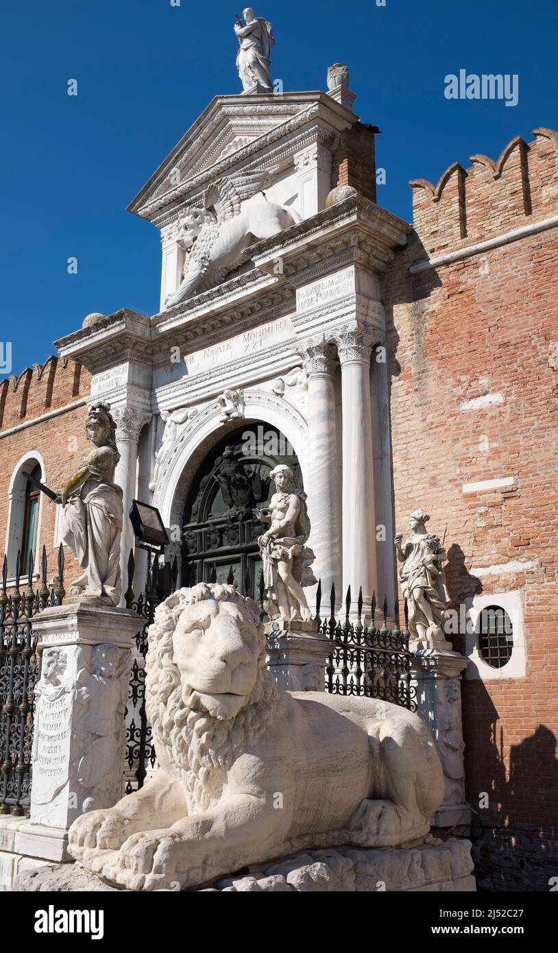 Porta Magna all'Arsenale Venezia Italia Foto Stock