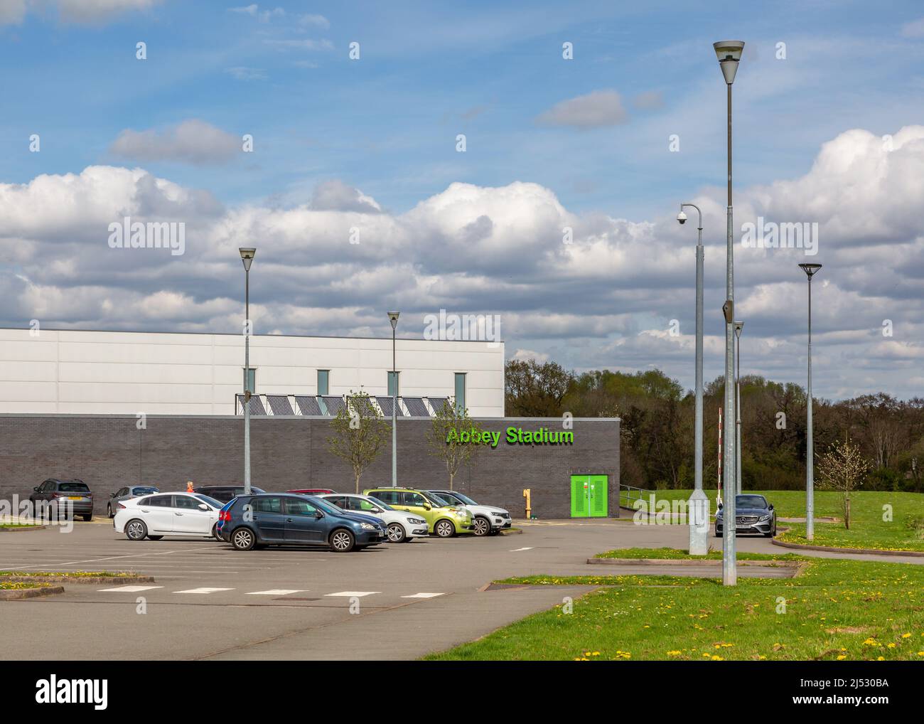 Abbey Stadium a Redditch, Worcestershire, Inghilterra. Foto Stock