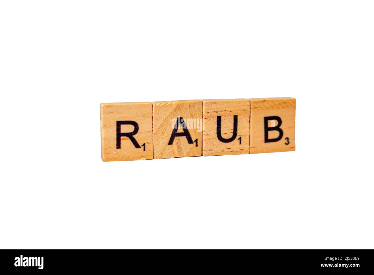 Dices and Letters Bank Raub Baviera Germania Foto Stock