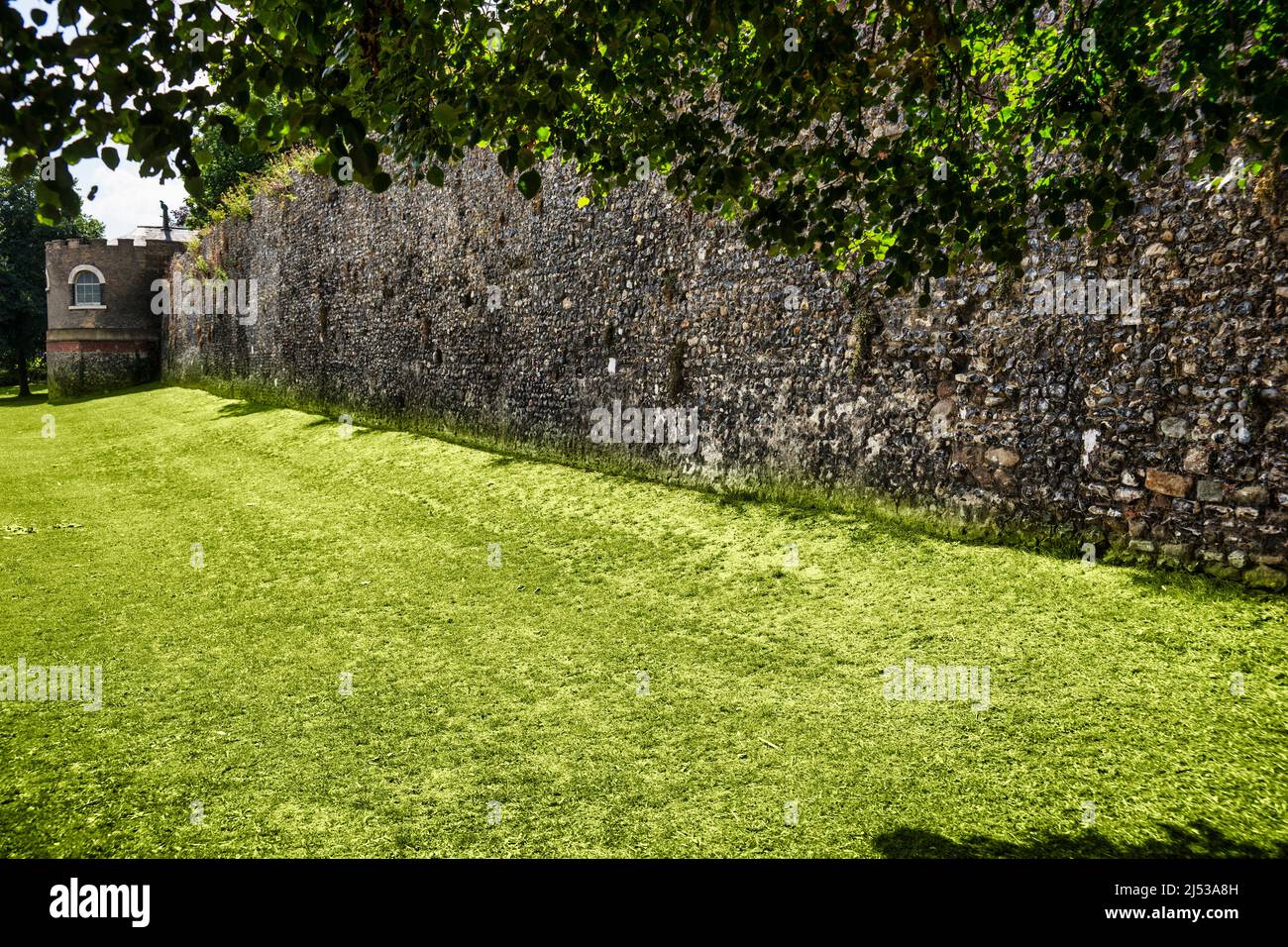 Le mura medievali della città di Canterbury, Inghilterra. Foto Stock