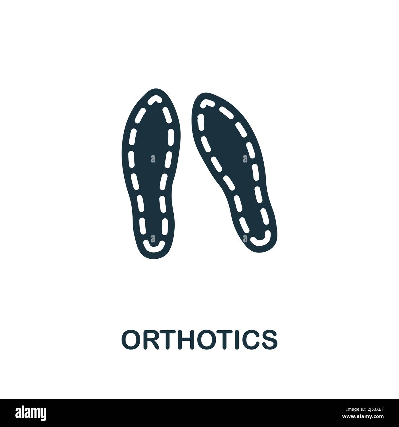 Icona orthotics. Icona Orthatics semplice monocromatica per modelli, web design e infografiche Illustrazione Vettoriale