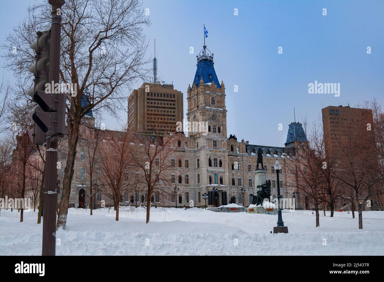 Assemblea Nazionale del Québec edificio durante l'inverno Foto Stock