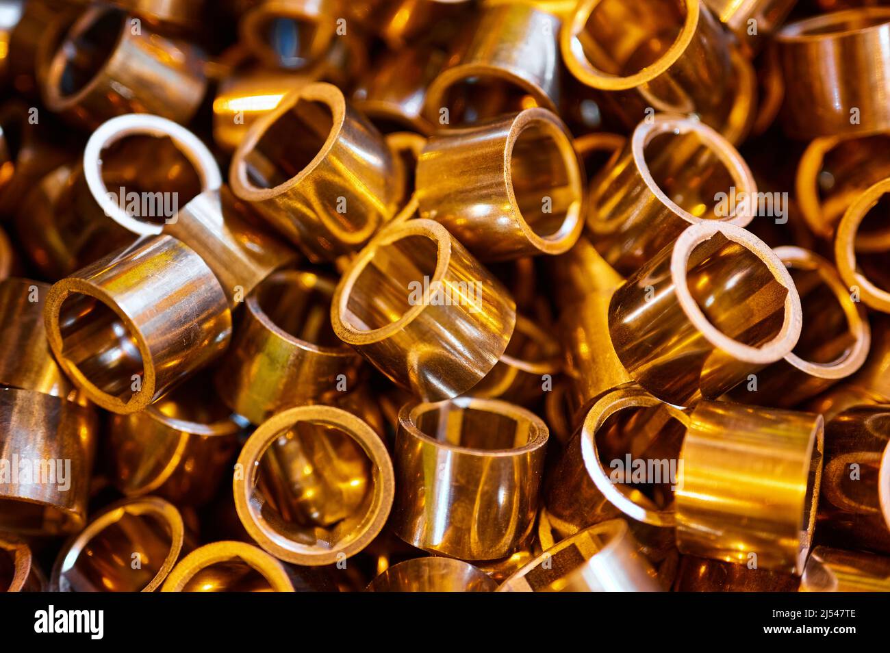 Dettagli in polvere di metallo ad anello di rame basico mediante pressatura a caldo Foto Stock