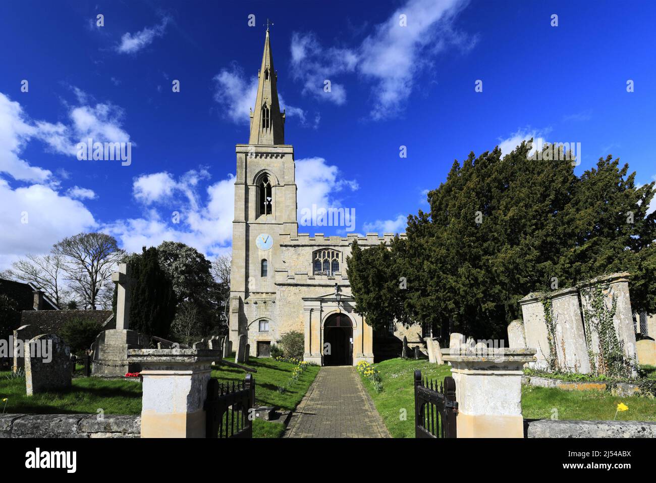 St Michaels Church, Langtoft Village, South Kesteven, Lincolnshire County, Inghilterra, REGNO UNITO Foto Stock