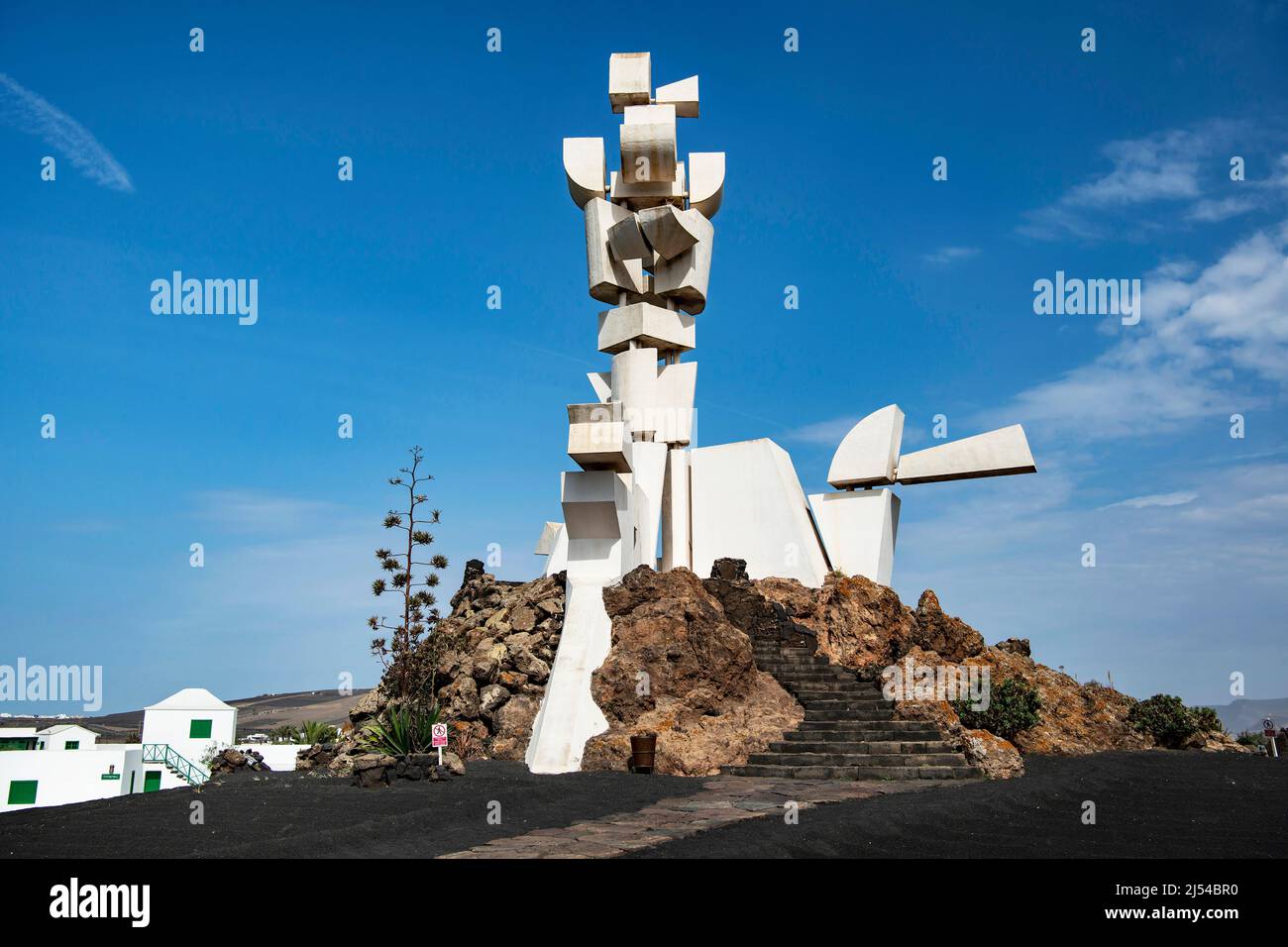 Scultura 'Monumento al Campesino' dell'artista Cesar Manrique, Isole Canarie, Lanzarote, Mozaga Foto Stock