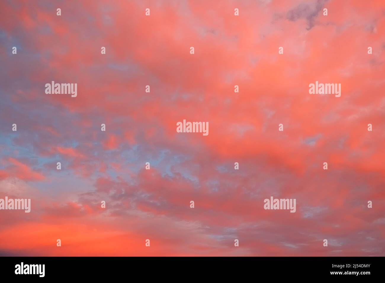 Tramonto di arancio ardente. Bellissimo cielo. Foto Stock