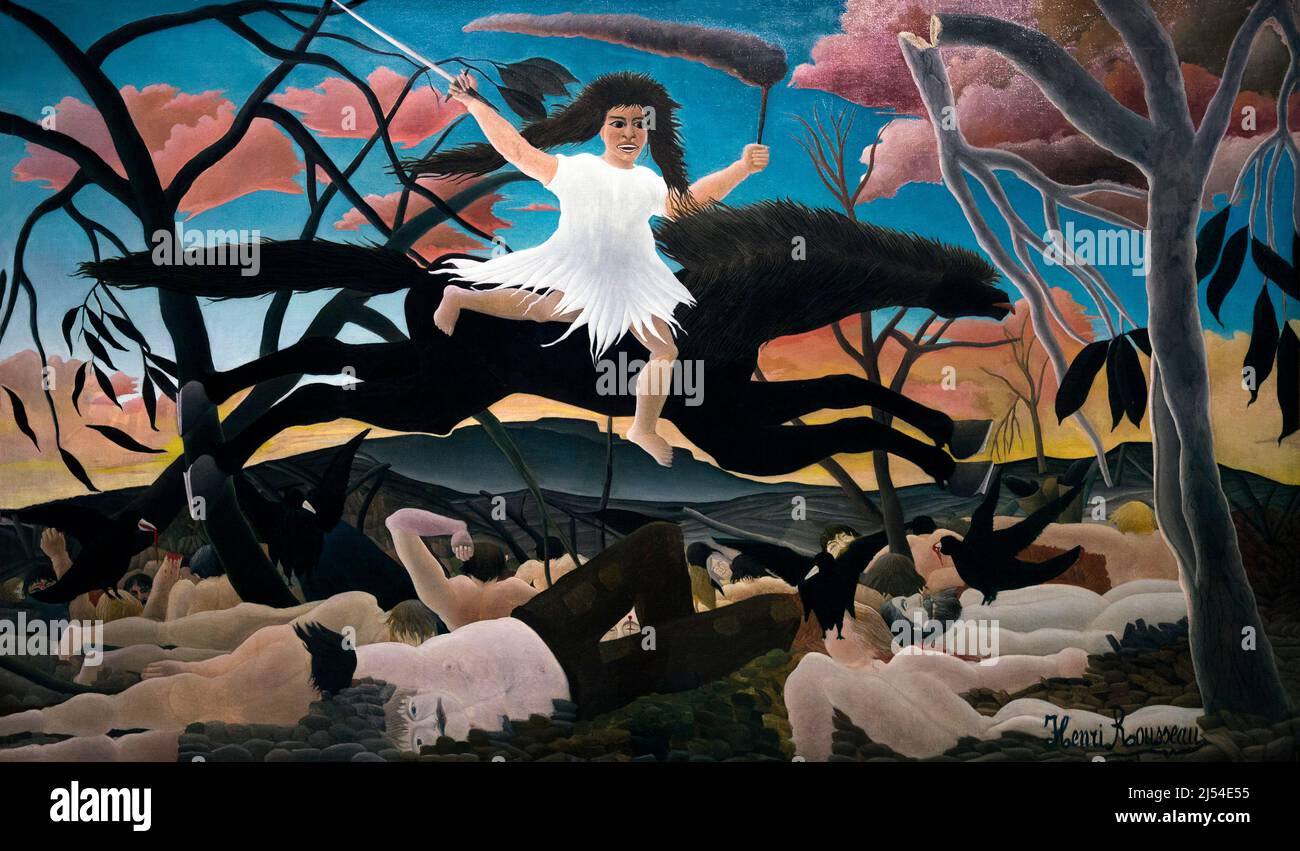 The War, la Guerre, Henri Rousseau, circa 1894, Musee D'Orsay Art Gallery, Parigi, Francia, Europa Foto Stock