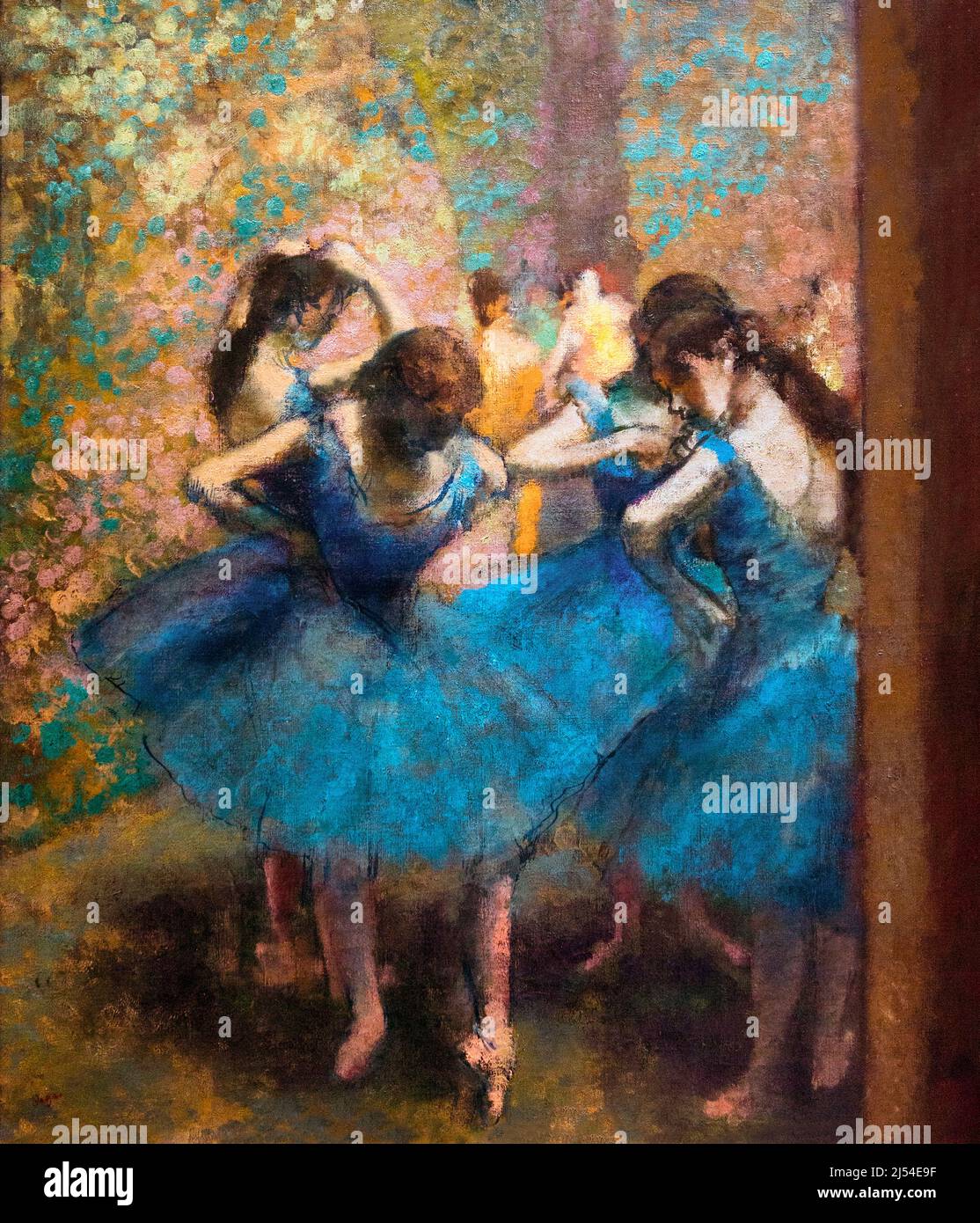 Ballerini in Blue, Edgar Degas, 1890, Musee D'Orsay Art Gallery, Parigi, Francia, Europa Foto Stock