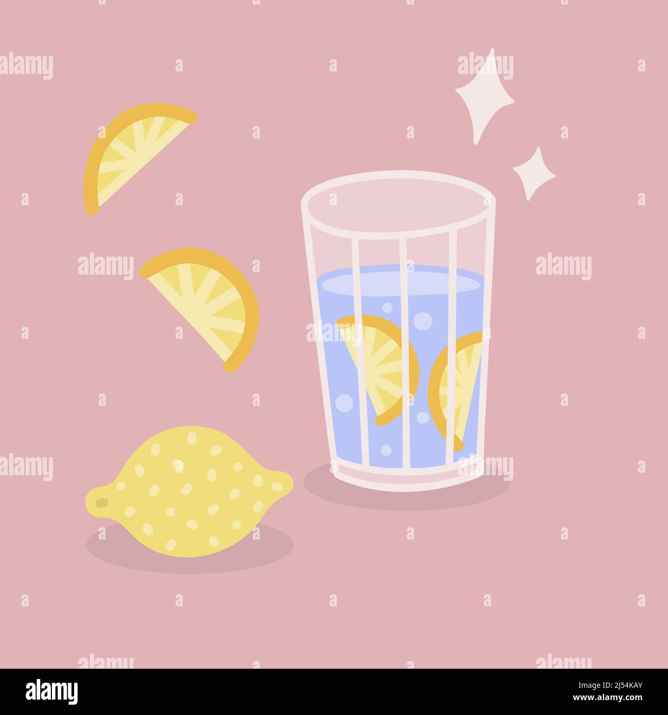 Acqua e limone Illustrazione Vettoriale