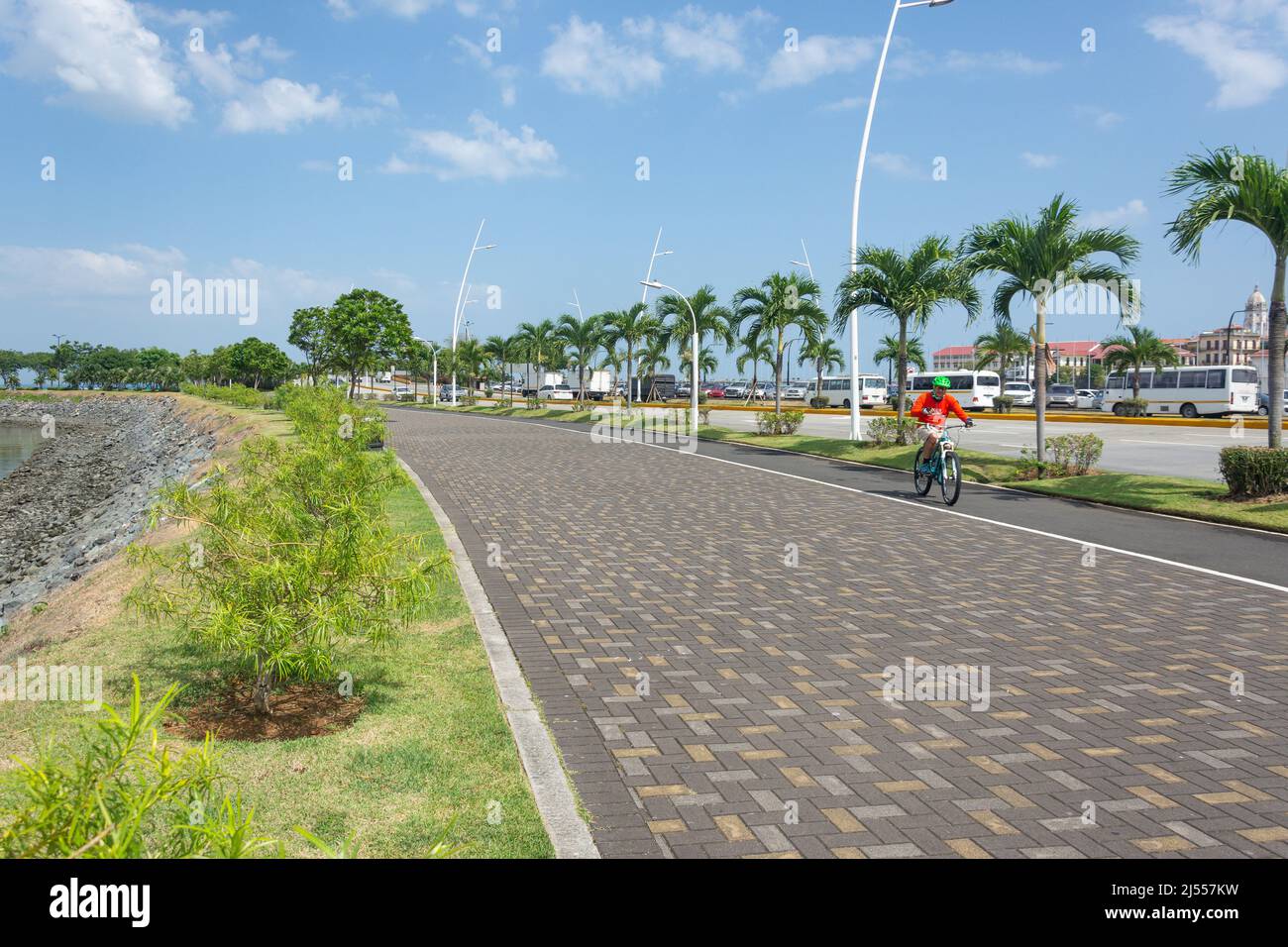 Lungomare, Cinta Costera, Città di Panama, Provincia di Panama, Repubblica di Panama Foto Stock