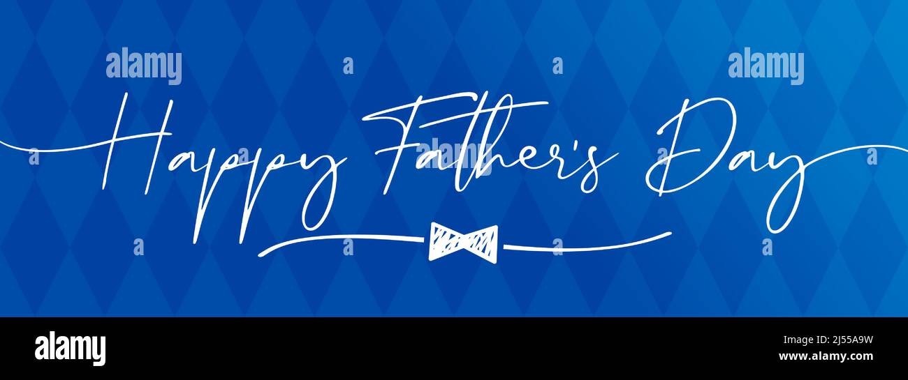 Felice Fathers Day Elegant quote. Illustrazione vettoriale con calligrafia e arco per il banner del giorno del Padre Illustrazione Vettoriale
