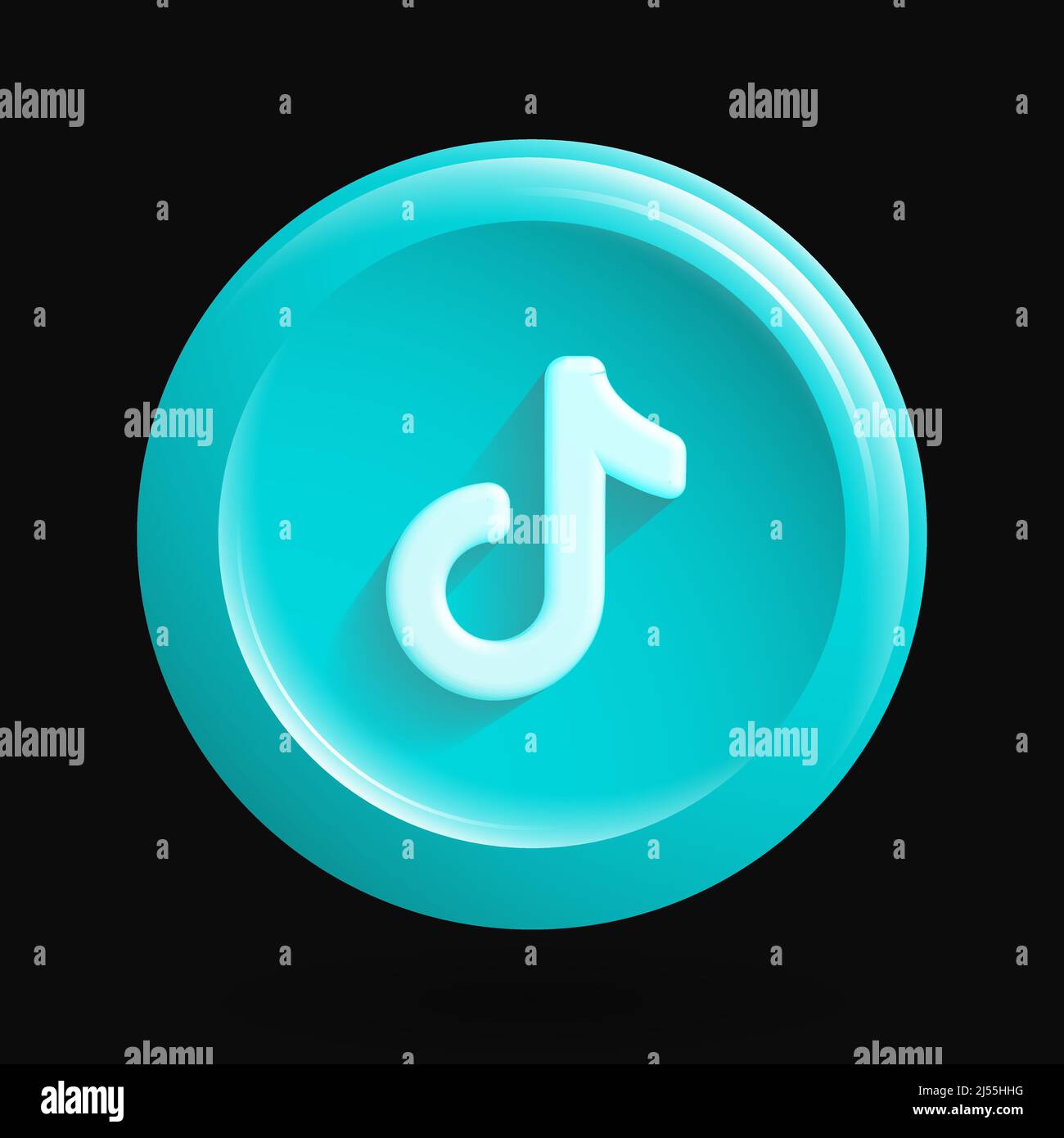 Icona piattaforma video popolare. Logo Social Media Tartaruga 3D. Illustrazione vettoriale Illustrazione Vettoriale