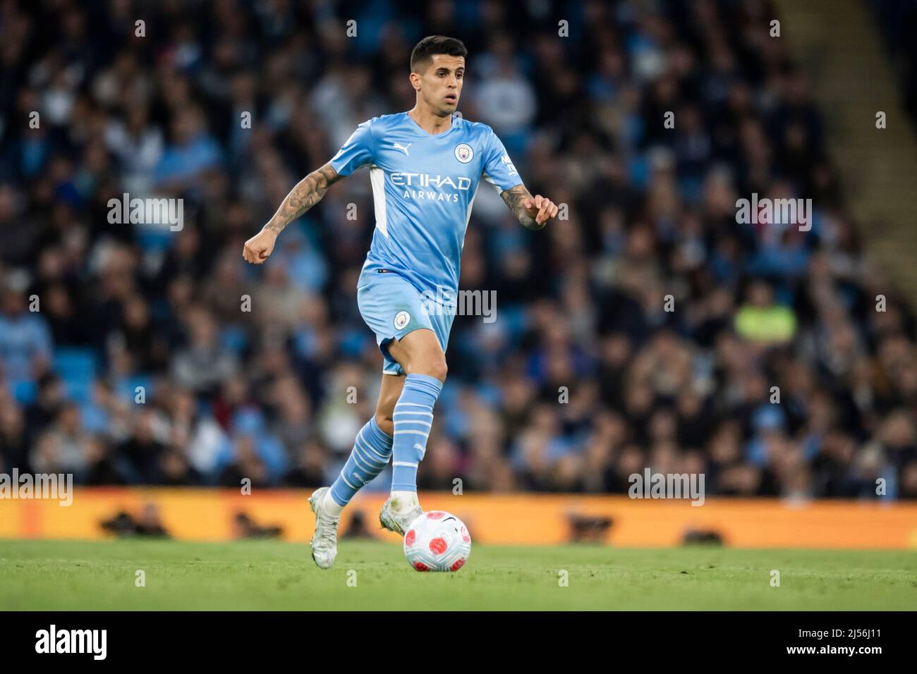 Manchester, UK, 20 aprile 2022, Joao Cancelo di Manchester City. Data foto: Giovedì 21 aprile 2022. Photo credit should Read: Anthony Devlin/Alamy Live News/Alamy Live News Foto Stock