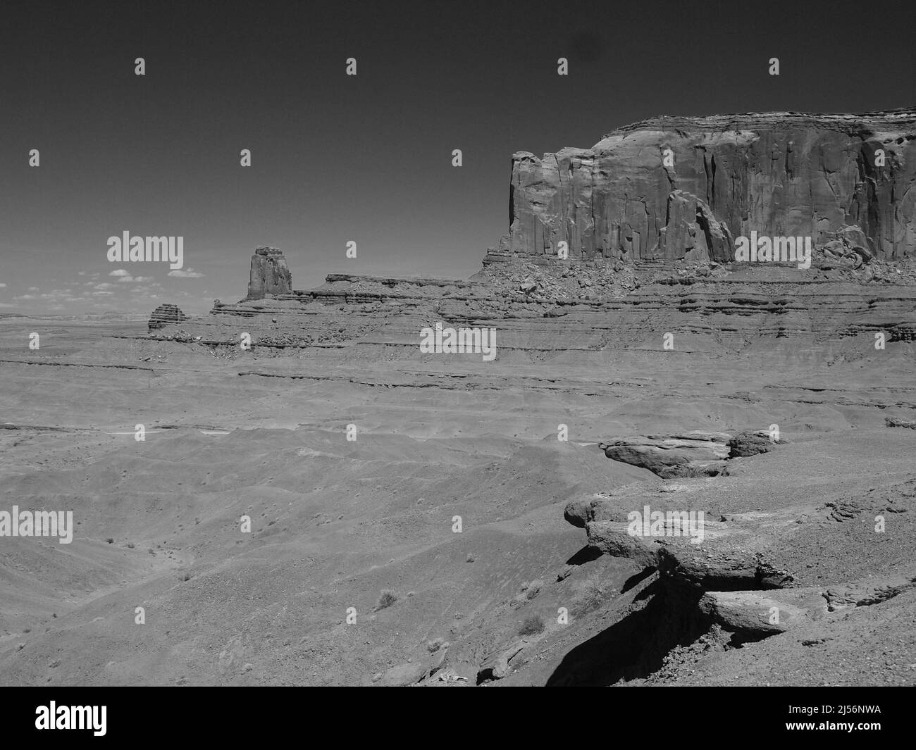 Monument Valley, Arizona, nella Navajo Indian Nation, vicino all'angolo nord-orientale del confine con lo Utah, Arizona. Oljato - Monumento Valle Foto Stock
