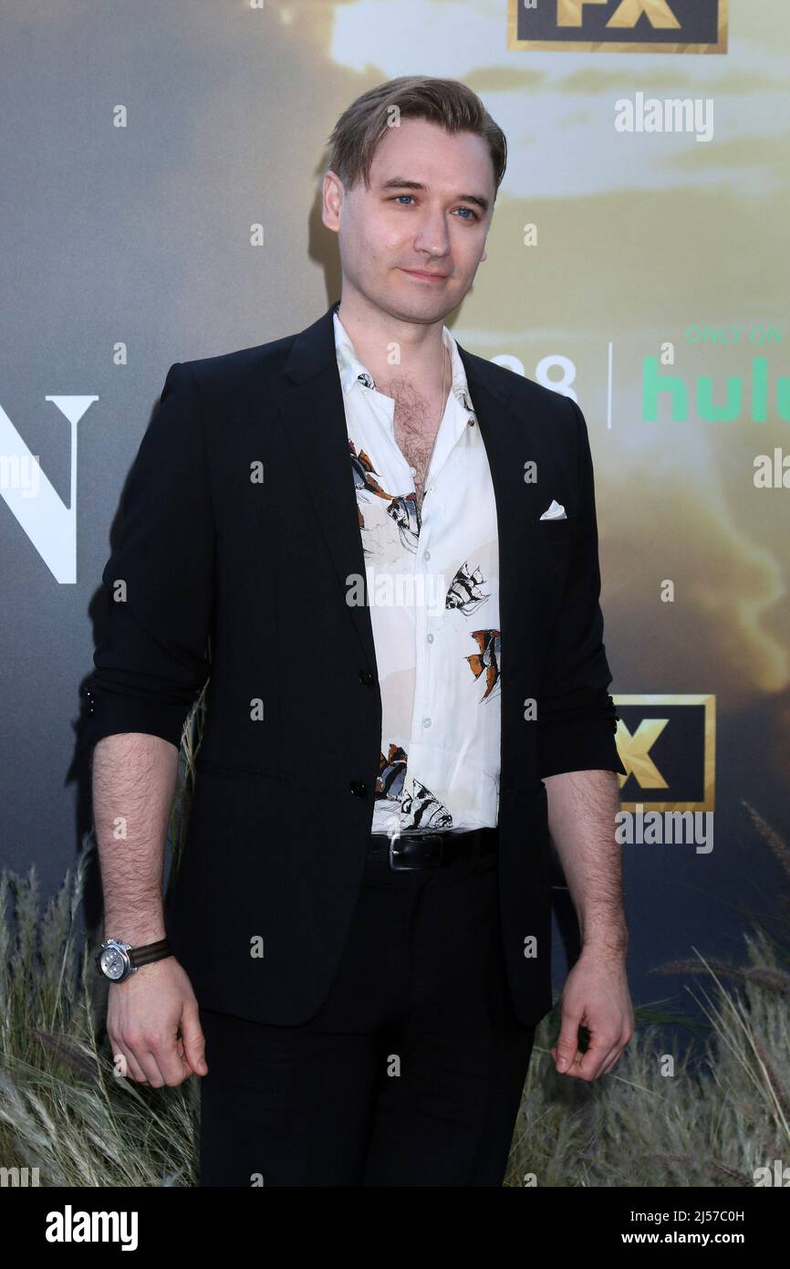 LOS ANGELES - Apr 20: David Numrich al FX's under the Banner of Heaven TV Series Premiere all'Hollywood Athletic Club il 20 aprile 2022 a Los Angeles, CA Foto Stock