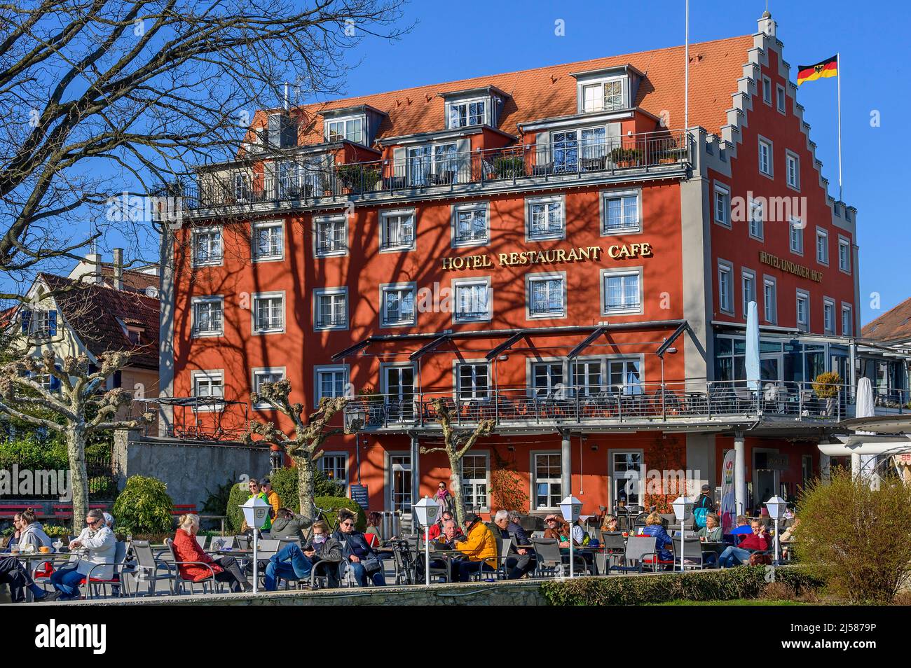 Hotel Lindauer Hof, Lindau, Swabia, Baviera, Germania Foto Stock
