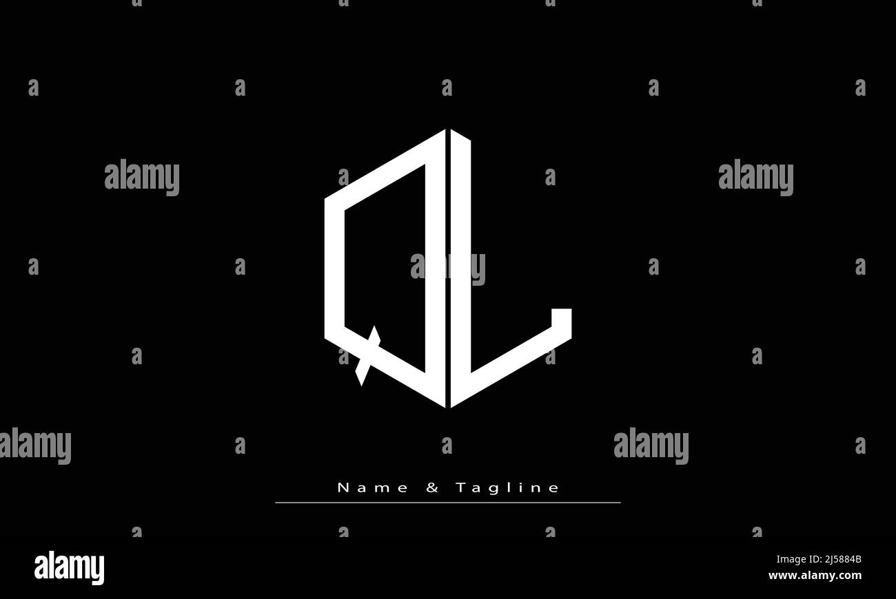 Lettere alfabetiche iniziali logo monogramma QL , LQ Illustrazione Vettoriale