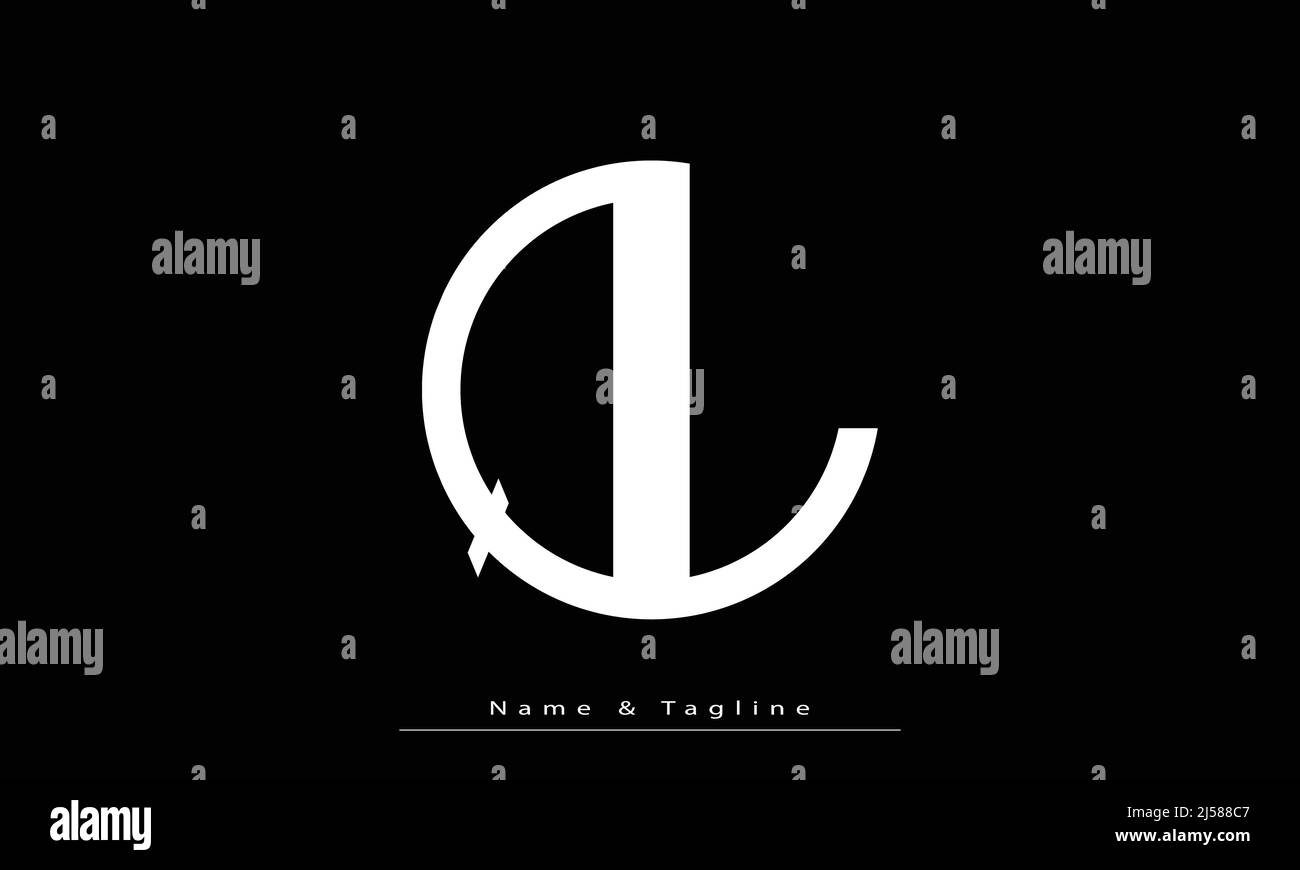 Lettere alfabetiche iniziali logo monogramma QL , LQ Illustrazione Vettoriale