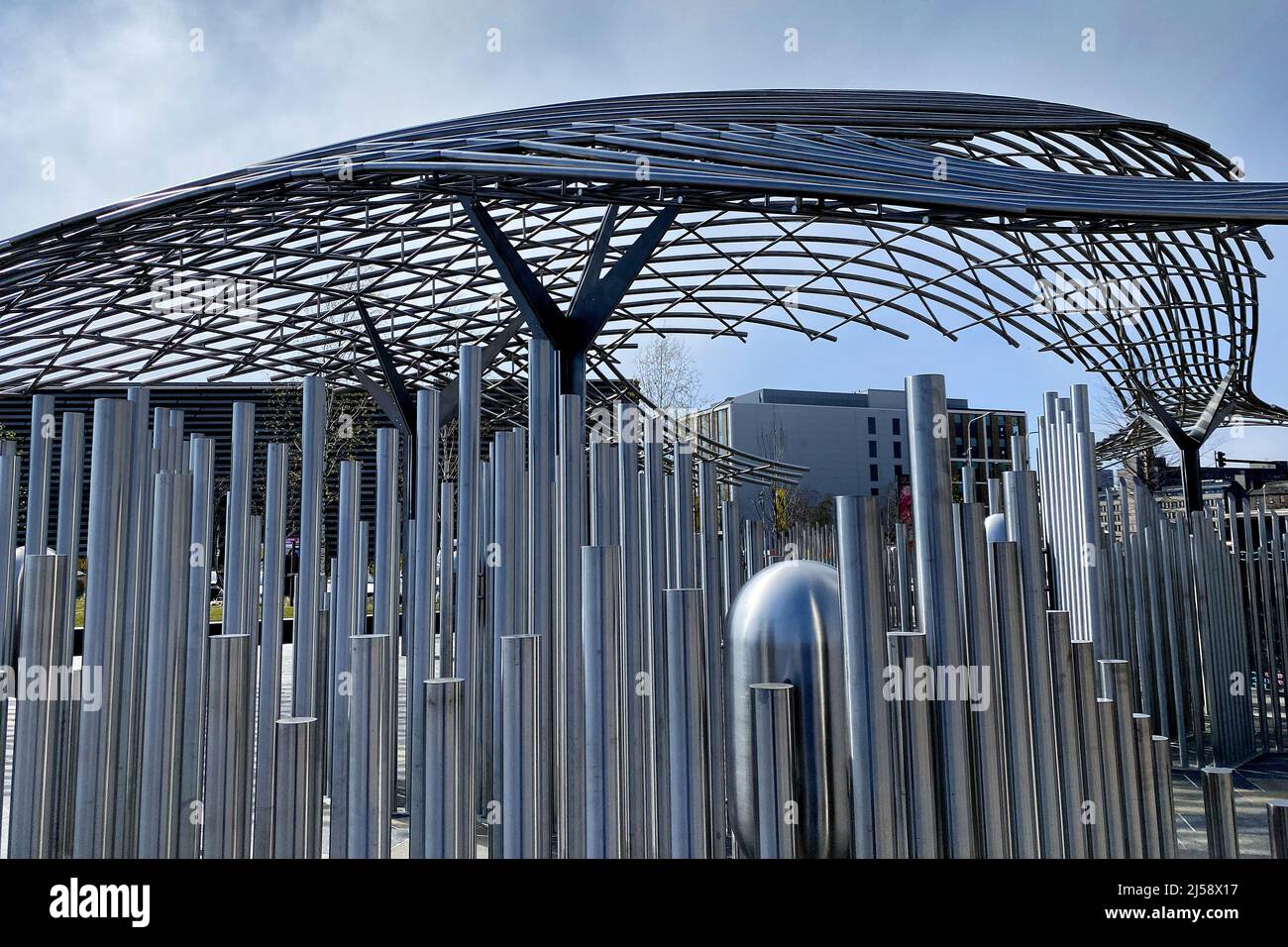 Il Tay Whale Sculpture, Dundee Waterfront Foto Stock