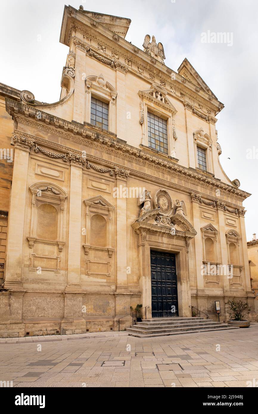 Chiesa Gesuita di Gesù, Lecce. Chiesa risalente alla fine del 17th secolo ispirata alla chiesa di nome simile a Roma. Puglia, Italia. Foto Stock