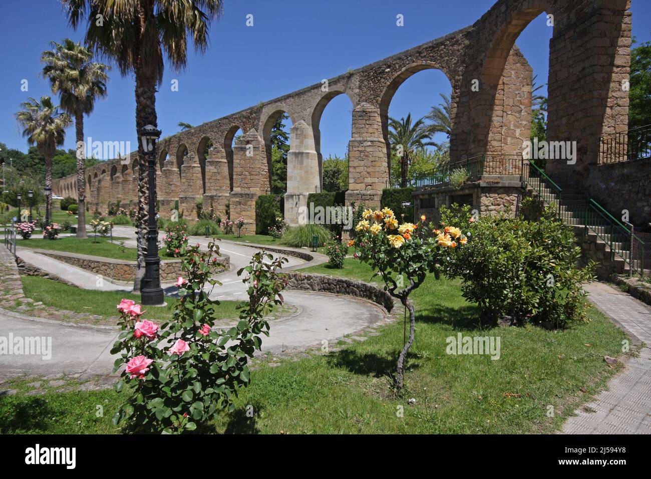 Roman acueducto in Plasencia, Estremadura, Spagna Foto Stock