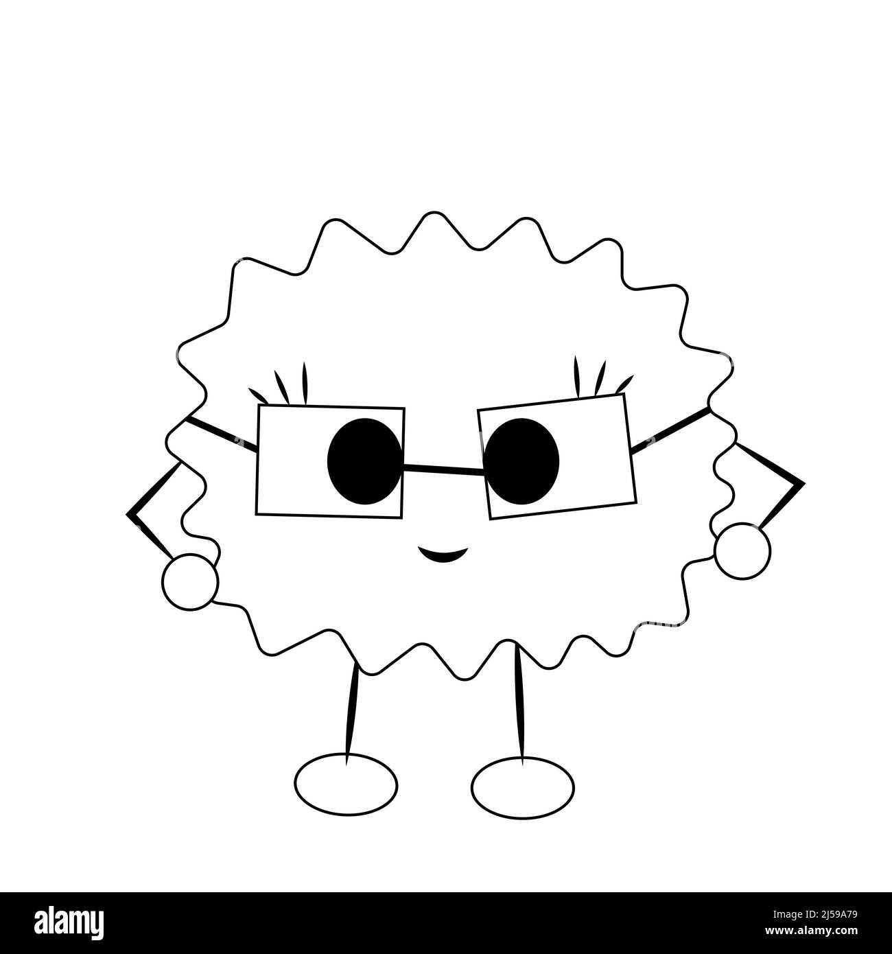 Per icone, web, cartoline, arredamento, imballaggio, stampe per oggetti, copertine per notebook, decorazione di scatole per adesivi, zaino, elemento individuale, c Illustrazione Vettoriale