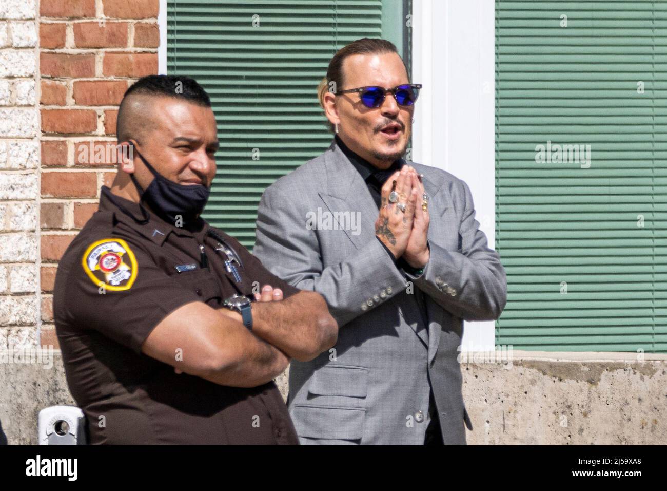 Fairfax, Stati Uniti d'America. 20th Apr 2022. Johnny Depp motiva in